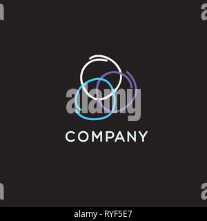 Kommunikation vektor Logo. Business Logo Stock Vektor