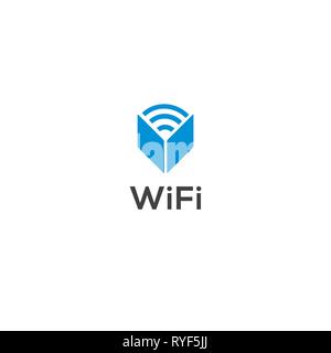 Wlan vektor Logo öffnen. Wlan Symbol Stock Vektor