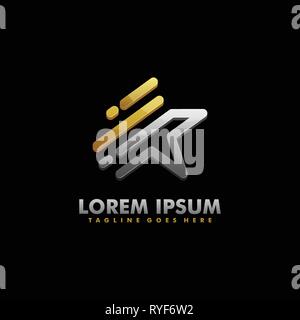 Star Konzeption Illustration Vektor Design vorlage. Geeignet für kreative Industrie, Multimedia, Entertainment, Ausbildungen, Shop, und alle damit verbundenen Busines Stock Vektor