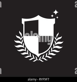 Blazon Vektor. Luxus Rahmen. Blazon vektor Emblem. VIP-Design Element für Monogramm, Boutique, Restaurant, Hotel, Stock Vektor