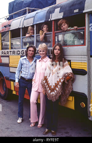 SUZANNE CROUGH, JEREMY GELBWAKS, DANNY BONADUCE, David Cassidy, SHIRLEY JONES, SUSAN DEY, die PARTRIDGE FAMILIE, 1970 Stockfoto