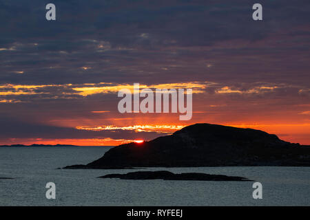 Sonnenaufgang von Garnison Punkt Batterie, Fogo, Fogo Island, Neufundland und Labrador Stockfoto