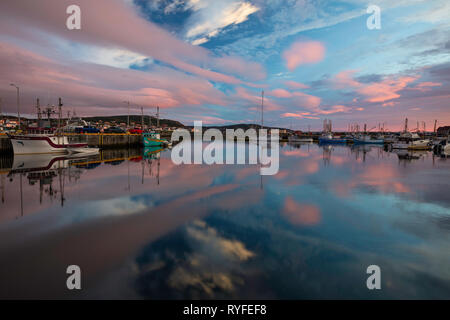 Sonnenuntergang bei Bonavista, Neufundland und Labrador, Kanada Stockfoto