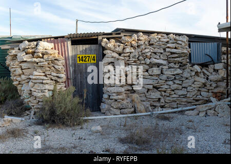 Eine alte Fishing Camp auf große Ratte Insel Houtman Abrolhos. Die Houtman Abrolhos Inseln liegen 60 Kilometer vor der Küste von Geraldton in westlichen Australi Stockfoto