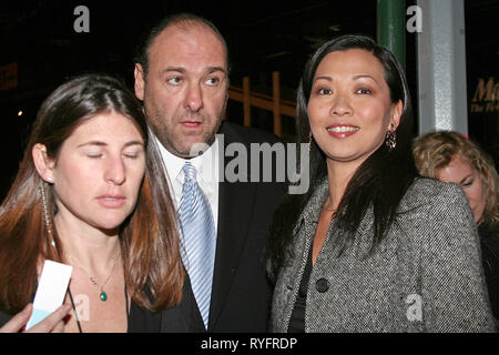 New York, NY, USA. 07 Nov, 2007. James Gandolfini, und Deborah Lin am Mittwoch, Nov 7, 2007 New York Comedy Festival für Helden Nutzen für den Bob Woodruff Familie Fonds bei der Town Hall in New York, NY, USA. Quelle: Steve Mack/S.D. Mack Bilder/Alamy Stockfoto