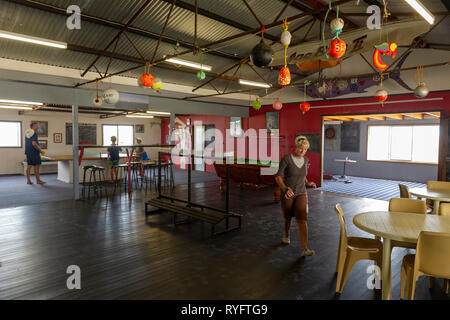 Pigeon Island Community Center in der Wallabi Group. Die Houtman Abrolhos Inseln liegen 60 Kilometer vor der Küste von Geraldton in Western Australia. Stockfoto