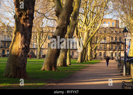 Georgianische Architektur der Queen Square, Bristol Stockfoto