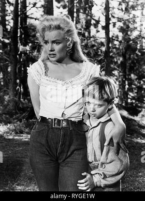 MARILYN MONROE, TOMMY RETTIG, Fluss ohne Wiederkehr, 1954 Stockfoto