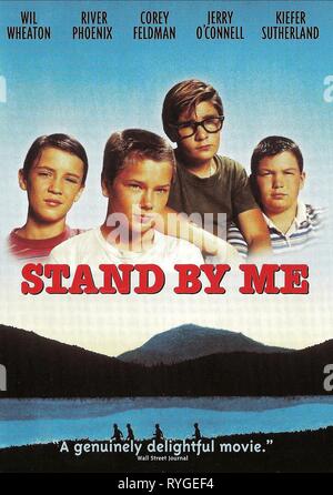 WIL WHEATON, RIVER PHOENIX, Corey Feldman, Jerry O'Connell, STAND BY ME, 1986 Stockfoto