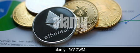 Silber astraleums Joh Papier closeup Stockfoto