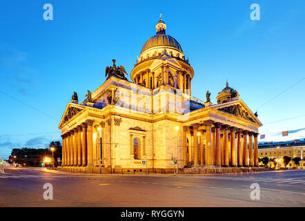 St. Isaaks Kathedrale oder Isaakievskiy Sobor in Sankt Petersburg ist die größte russisch-orthodoxe Kathedrale in der Stadt. Stockfoto