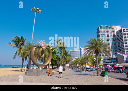 Strandpromenade, Pattaya, Thailand Stockfoto