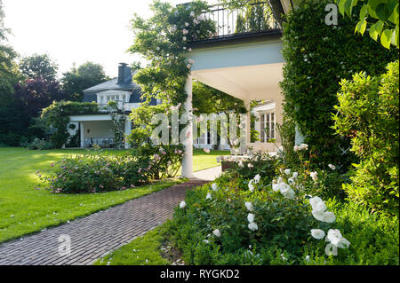 Terrasse, Garten Stockfoto