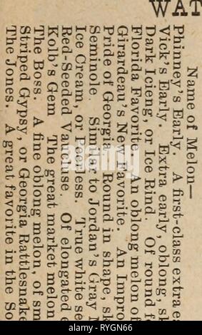 Drumm Saatgut und floralen Firma drummseedfloralc 1896 drum Jahr: 1896 Drumm Saatgut und floralen Co.5 FRÜHE GEWELLT SILECIAN. Eine der ältesten und frühestens für Out-door-einpflanzen. Paket, 5c; Unze, 15c; vi Pound, 25c. Schwarz - GESÄTE SIMPSON (gewellt). Dies ist eine sehr beliebte Art unter unseren Home Gärtner Es bildet einen großen, lockeren Kopf; seine Blätter fast weiß. Es ist eine der besten Sorten für den Frame oder Hot House. Paket, 5c; Unze, 15 c; Pfund, 20 C. Wassermelonen. EXTRA FRÜH CITRON (first-in-Markt). Die LARG - est des sehr frühen Kantalupen; Formular Hälfte flach, ziemlich webbed; Fleisch grün. Paket, Stockfoto