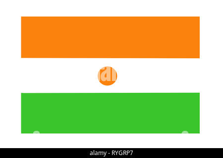 Niger Papier Flagge. Patriotischen Hintergrund. Nationalflagge von Niger Stockfoto