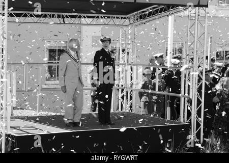 Anne Princess Royal Teilnahme an bewaffneten Kräfte Tag Llandudno, Wales, Großbritannien Stockfoto