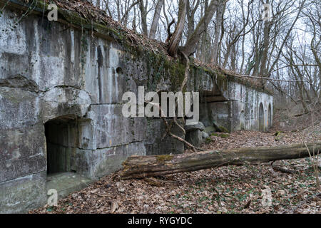 Przemysl Festung: Fort VII Prałkowce. Kaserne Gebäude. Das östliche Polen, Europa. Stockfoto