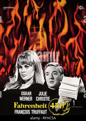 JULIE CHRISTIE, Oskar Werner, FAHRENHEIT 451, 1966 Stockfoto