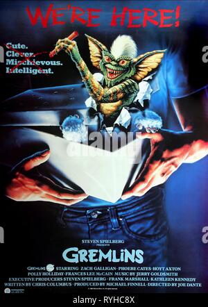 Filmplakat, GREMLINS, 1984 Stockfoto