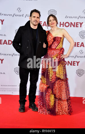 Matt Dillon und Emily Mortimer die Teilnahme an der "Kopf voll mit Honig "Europäische Premiere im Zoo Palast am 12. März 2019 in Berlin, Deutschland. Stockfoto