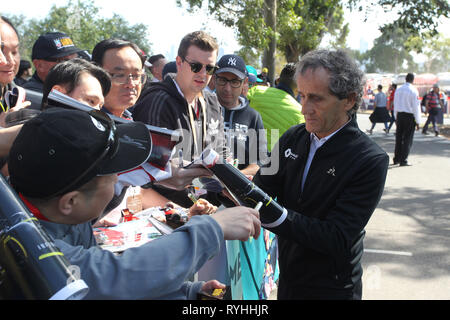 Melbourne, Australien. 14 Mär, 2019. Foto 4/LaPresse 14/03/2019 Melbourne, Australien Sport Formel 1 Grand Prix von Australien 2019 In der Pic: Alain Prost (FRA) Renault Sport F1 Team Special Advisor Credit: LaPresse/Alamy leben Nachrichten Stockfoto