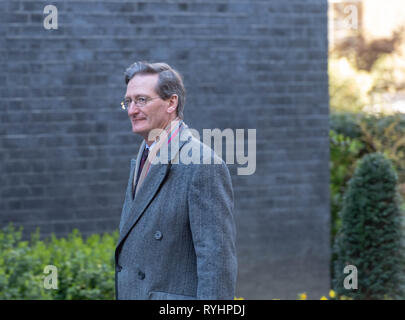 London, Großbritannien. 14. Mär 2019. Dominic Grieve MP kommt an 10 Downing Street, London Quelle: Ian Davidson/Alamy leben Nachrichten Stockfoto