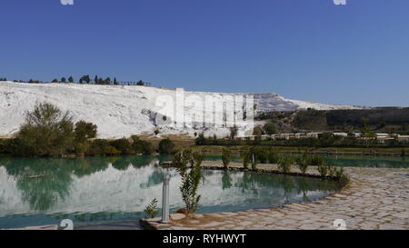 Baumwolle Schloss, Pamukkale, Denizli, Türkei Stockfoto