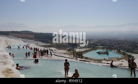 Baumwolle Schloss, Pamukkale, Denizli, Türkei Stockfoto