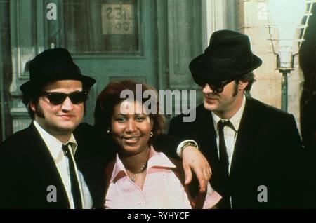 JOHN BELUSHI, Aretha Franklin, Dan Aykroyd, Blues Brothers, 1980 Stockfoto