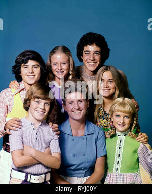 CHRISTOPHER KNIGHT, MIKE LOOKINLAND, EVE PLUMB, ANN B.DAVIS, Barry Williams, MAUREEN MCCORMICK, SUSAN OLSEN, der Brady Bunch, 1969 Stockfoto