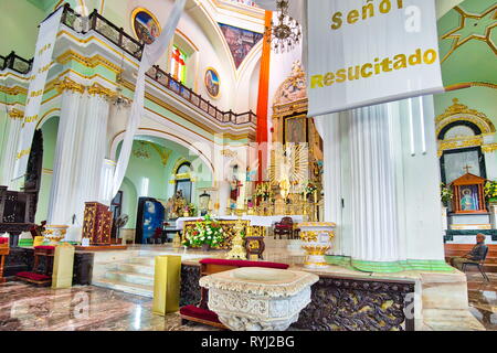 Puerto Vallarta, Mexiko - 20 April 2018: Sehenswürdigkeiten Puerto Vallarta Kirche - Pfarrei Unsere liebe Frau von Guadalupe Stockfoto