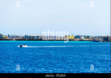 Große Ratte Insel Houtman Abrolhos. Die Houtman Abrolhos Inseln liegen 60 Kilometer vor der Küste von Geraldton in Western Australia. Es gibt 122 pristi Stockfoto