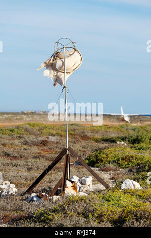 Die Landebahn auf große Ratte Insel Houtman Abrolhos. Die Houtman Abrolhos Inseln liegen 60 Kilometer vor der Küste von Geraldton in Western Australia. Ther Stockfoto