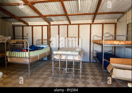 Innerhalb eines Fischers Camp auf große Ratte Insel Houtman Abrolhos. Die Houtman Abrolhos Inseln liegen 60 Kilometer vor der Küste von Geraldton in Western Au Stockfoto