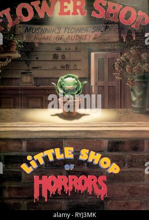 AUDREY II POSTER, LITTLE SHOP von Schrecken, 1986 Stockfoto