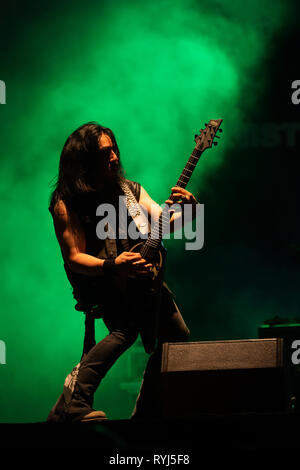 Cesar Soto, Gitarrist von Industrial Metal Band Ministerium. Villa Ada, Rom, Italien, 01-08-2018 Stockfoto