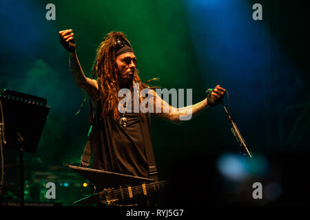 Al Jourgensen, Sänger, Gitarrist, Keyboarder und Leiter des Industrial Metal Rock Band des Ministeriums. Villa Ada, Rom, Italien,1-08 2018 Stockfoto