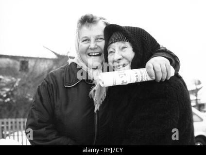 Grenzen, Innerdeutsche Grenze, Öffnung der Grenze in Moedlareuth vom 7.12.1989, Additional-Rights - Clearance-Info - Not-Available Stockfoto