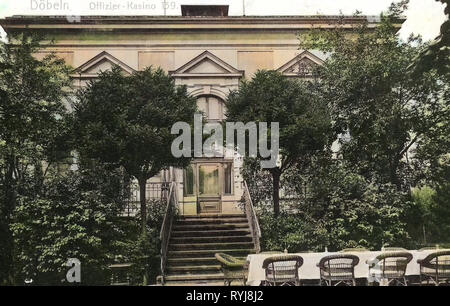 Officers' Mess in Döbeln, 1909, Landkreis Mittelsachsen, Döbeln, Offizierskasino 139., Deutschland Stockfoto