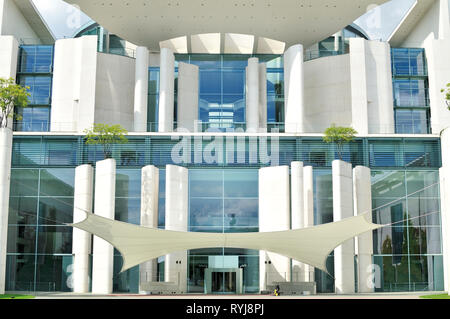 Detail des Gebäudes der Bundeskanzler in der deutschen Hauptstadt Berlin Stockfoto