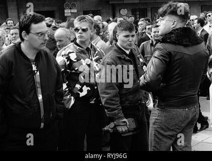 Politik, neo-nazi-Rallye, München, April 1991 - Additional-Rights Clearance-Info - Not-Available Stockfoto