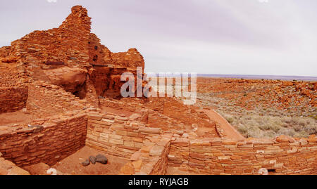 Wupatki Ruine, Wupatki National Monument, Arizona. Stockfoto