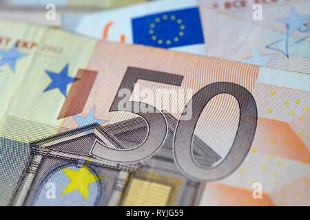 Währung Euro fünfzig Euro bill Stockfoto