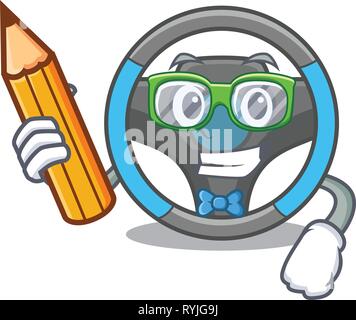 Student Lenkrad in die zeichenform Stock Vektor