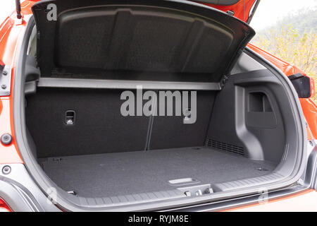 Hongkong, China 25.02.2019: Hyundai KONA EV2019 Trunk 25.Februar 2019 in Hongkong. Stockfoto