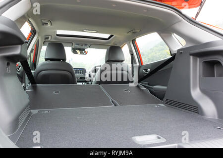 Hongkong, China 25.02.2019: Hyundai KONA EV2019 Trunk 25.Februar 2019 in Hongkong. Stockfoto