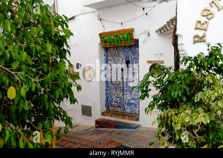 Straßenszenen in der Altstadt von Marbella, Costa del Sol, Spai Stockfoto