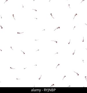 Nahtlose Muster von Pflanzen in doodle Stil. Vector Illustration, Umrisse Kinder Zeichnung auf weißem Hintergrund Stock Vektor
