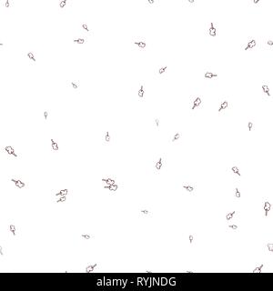 Nahtlose Muster von Pflanzen in doodle Stil. Vector Illustration, Umrisse Kinder Zeichnung auf weißem Hintergrund Stock Vektor