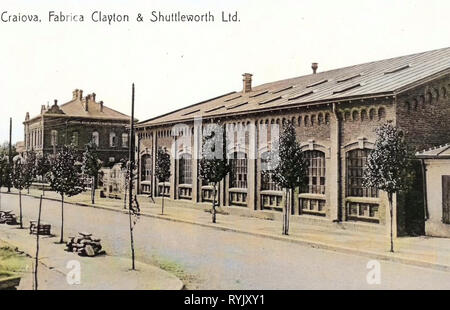 Clayton & Shuttleworth, 1912 Postkarten, Craiova, 1912, Fabrica Clayton & Shuttleworth Ltd. Stockfoto